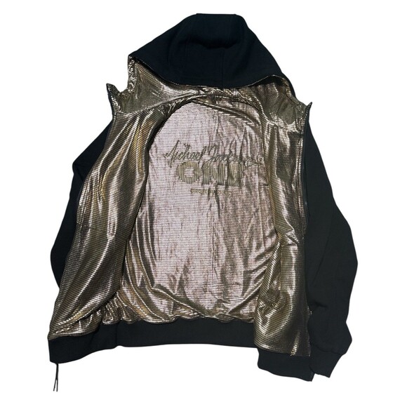 Michael Jackson One Cirque du Soleil Hoodie XS Black Zip Gold Hood Heavy - Picture 2 of 5